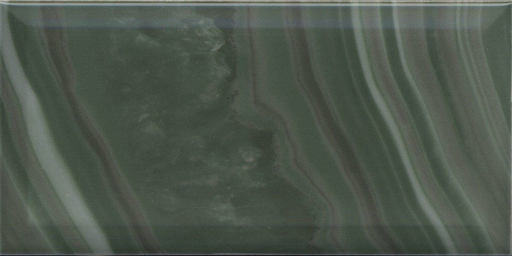 Сеттиньяно зелёный грань глянцевый 9.9x20 плитка