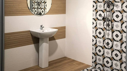 Современный скандинавский интерьер в ванной комнате